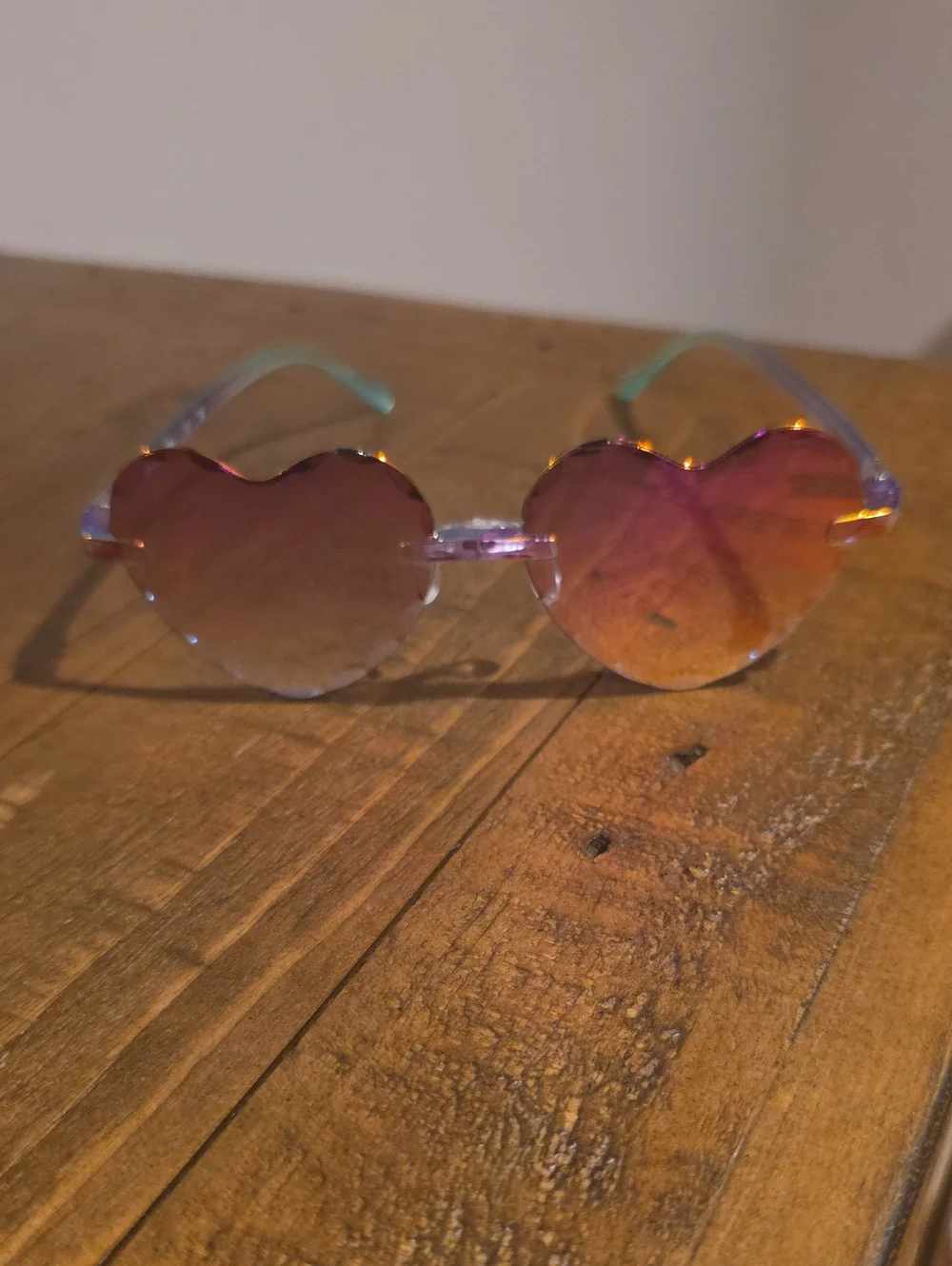 Girl's Heart-Shaped Gradient Sunglasses